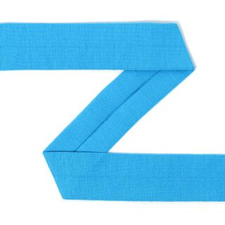 Bande de Jersey, pré-plié - turquoise, 