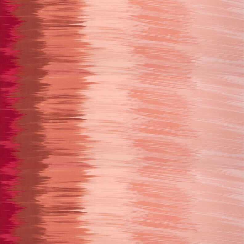 Jersey viscose Rayures horizontales en dégradé de couleurs – rouge foncé/abricot,  image number 1