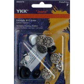 Bouton jeans Couronne de lauriers 3 – argent | YKK, 