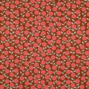 Popeline coton Fleurs d'été | Poppy Fabrics – homard/bronze, 