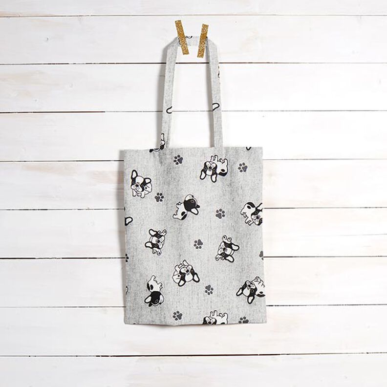 Tissu de décoration Canvas Bouledogue – gris,  image number 6