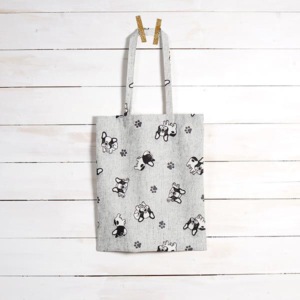 Tissu de décoration Canvas Bouledogue – gris,  image number 6