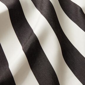 Tissu d’extérieur Canvas Blockstreifen – noir/ivoire, 