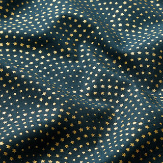 Tissu en coton Popeline Arcs d’étoiles – bleu nuit/or, 