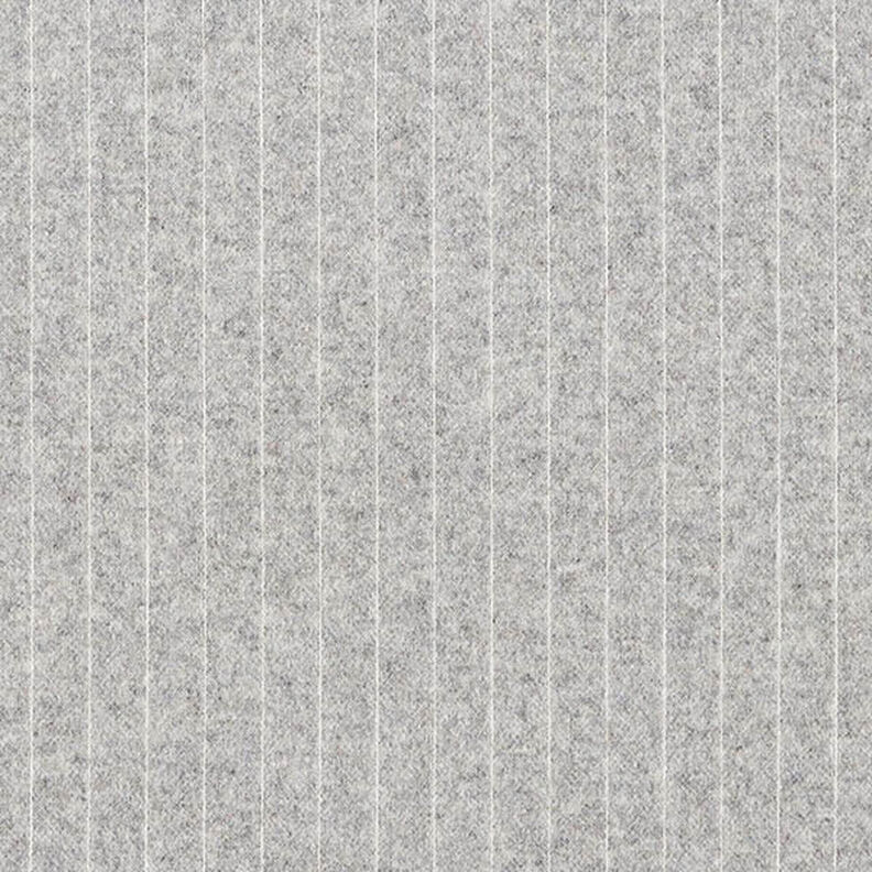 Maille jacquard brossée à rayures ultrafines – gris clair,  image number 1