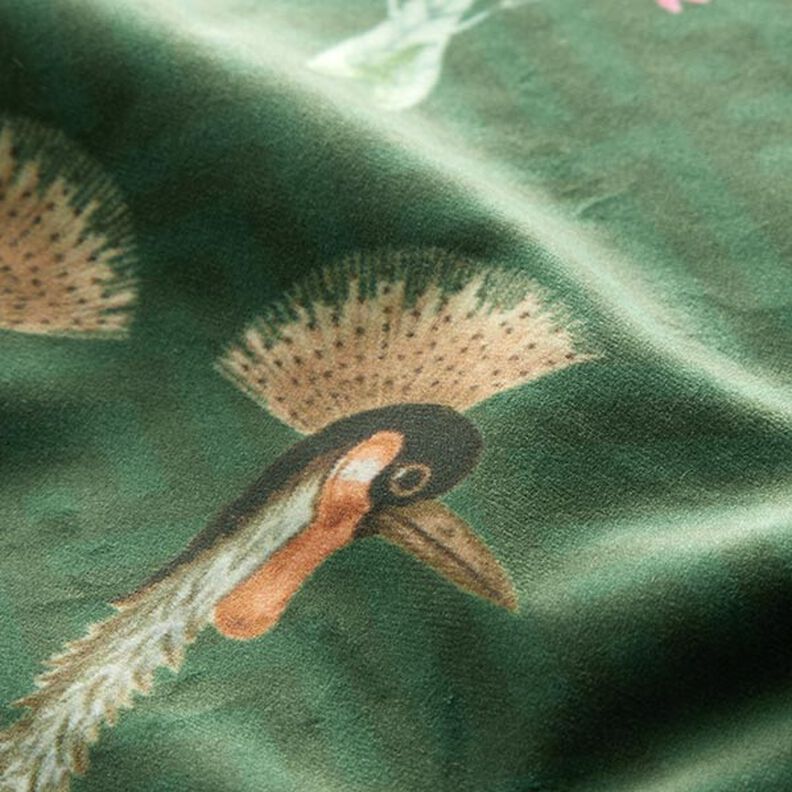 Tissu Palmiers velours Snake – vert foncé/gris,  image number 2