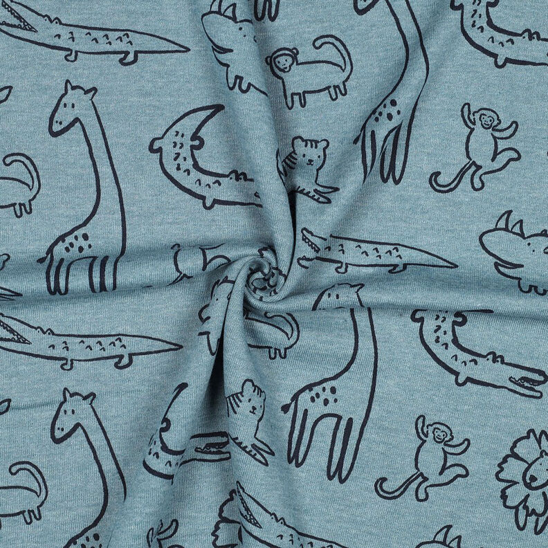 Sweatshirt Animaux de safari | by Poppy – bleu pigeon/anthracite,  image number 3