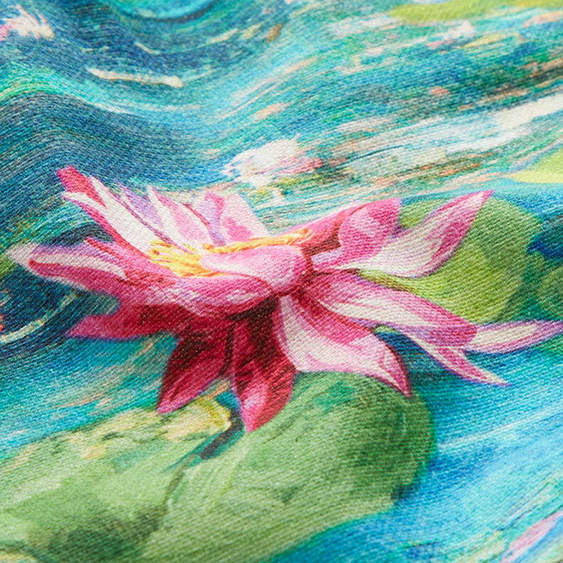Tissu de décoration Impression numérique Monet – turquoise,  image number 2