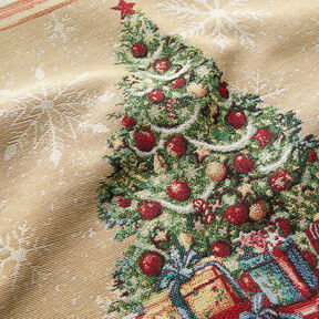 panneau décoratif Gobelin Sapin de Noël – carmin/beige clair, 