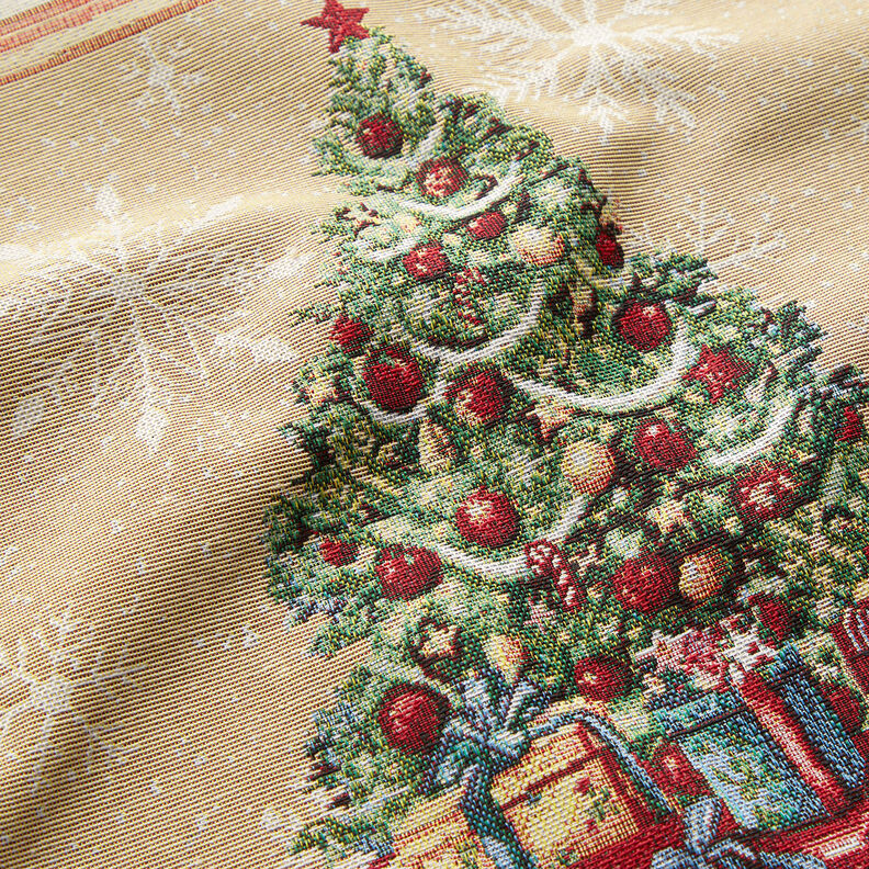 panneau décoratif Gobelin Sapin de Noël – carmin/beige clair,  image number 2