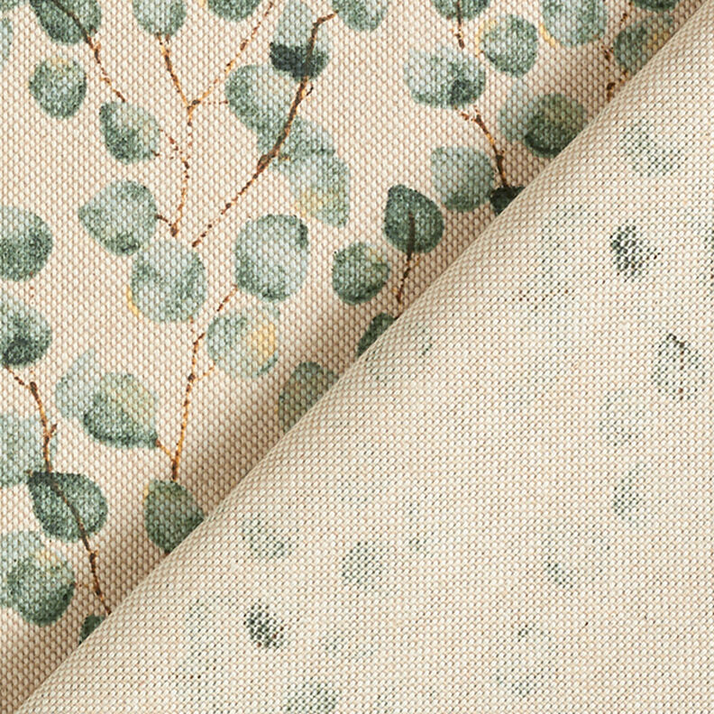 Tissu de décoration Semi-panama mini eucalyptus – roseau/nature,  image number 4