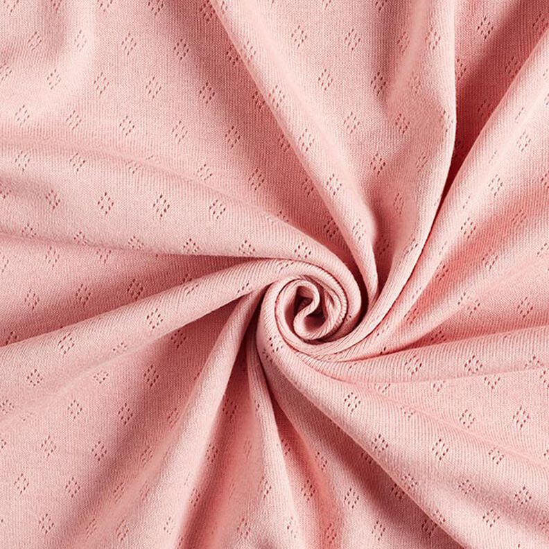Jersey finement tricoté à motif ajouré – vieux rose,  image number 2