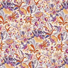Jersey viscose Fleurs et ornements | Katia Fabrics – crème/lavande, 
