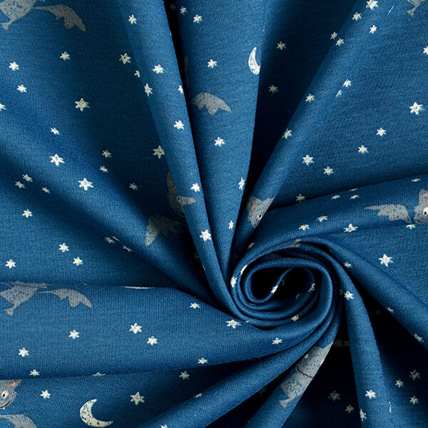 Jersey coton Chauve-souris coquine – bleu jean,  image number 3