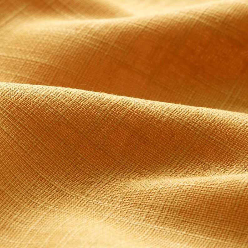 Tissu de lin en ramie mélangée medium – jaune curry, image number 2