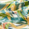 Coton enduit zarte Blätter – sapin bleu/jaune curry,  thumbnail number 3