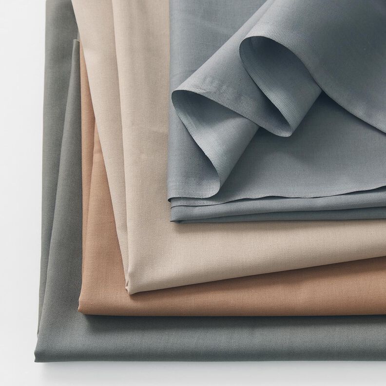 Tissu en coton Cretonne Uni – gris perle, image number 4