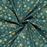 Tissu en coton Popeline Grandes étoiles – sapin bleu/or,  thumbnail number 3