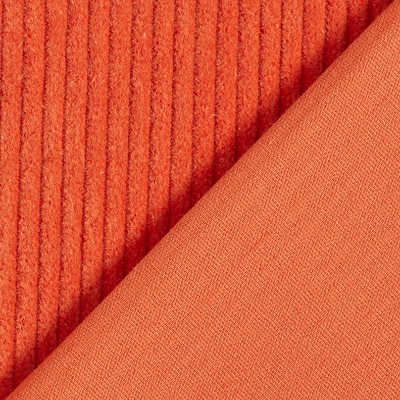 Velours côtelé large prélavé Uni – orange,  image number 3