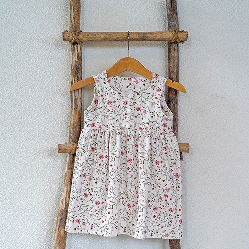 Jersey coton Vrilles de fleurs – écru,  image number 6