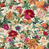 Tissu de décoration Semi-panama Fleurs magnifiques – nature/pourpre,  thumbnail number 1