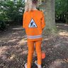 French Terry Sweat d’été Tissu bordure Ouvrier du bâtiment d’un jour – orange clair/argent,  thumbnail number 7