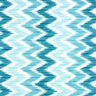 Coton enduit imprimé ikat – turquoise/blanc,  thumbnail number 1