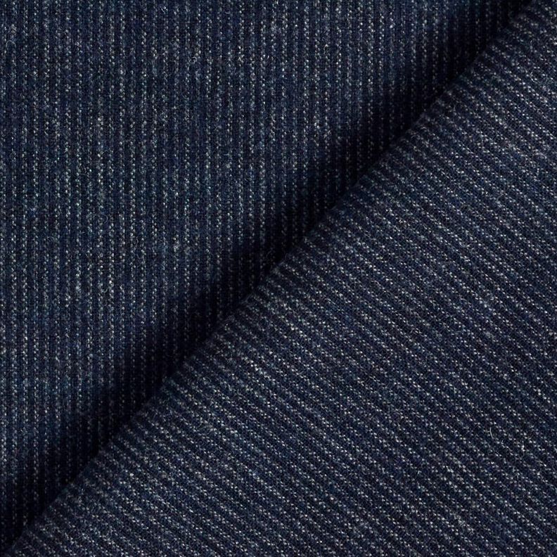 Mélange de laine à fines rayures – bleu nuit/bleu jean,  image number 3
