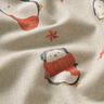 Tissu de décoration Semi-panama pingouins festifs – nature/carmin,  thumbnail number 2
