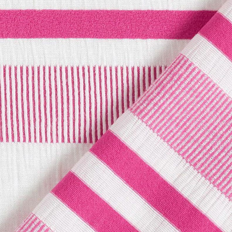 Jersey viscose aspect crash – blanc/rose vif, image number 5