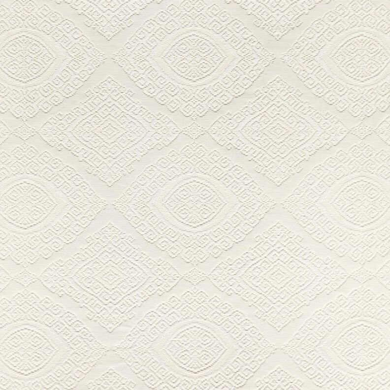 Tissu de décoration Jacquard losanges décoratifs 275 cm – écru, image number 1