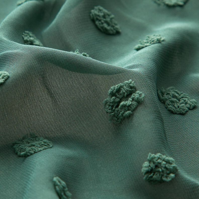 Mousseline Gros pois Dobby – vert sapin,  image number 2