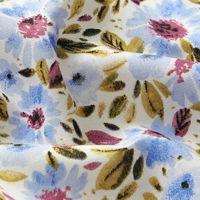 Popeline de coton Mer de fleurs – bleu clair/blanc, 
