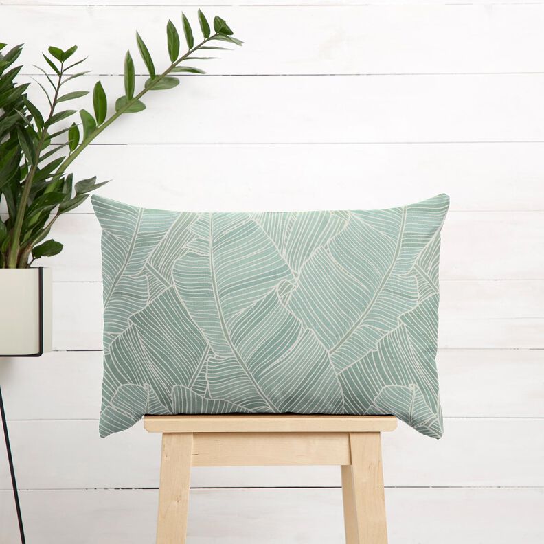 Tissu d’extérieur Canvas lignes de feuilles – eucalyptus,  image number 8