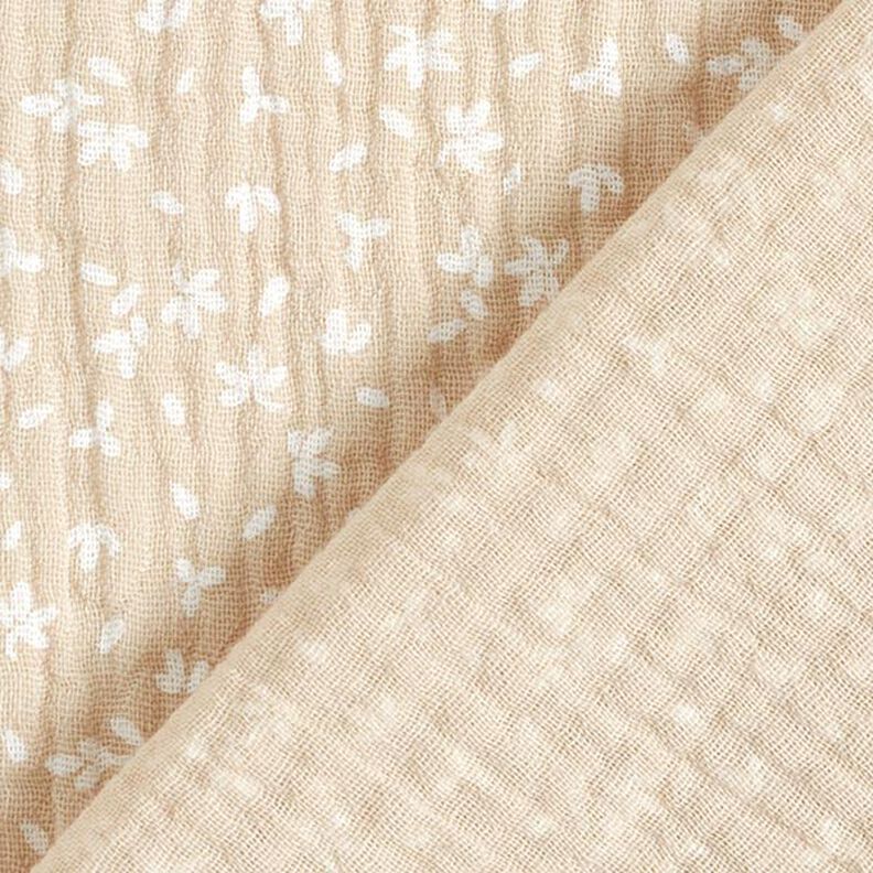 Tissu double gaze de coton Pétales de fleurs – noix de cajou,  image number 4