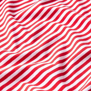Jersey coton Rayures étroites – rouge/blanc, 