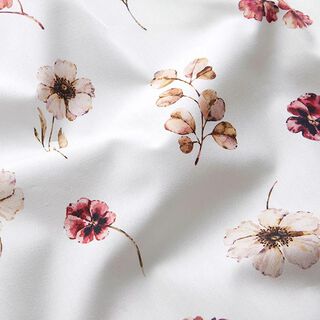 Popeline coton Fleurs des champs Impression numérique – blanc, 