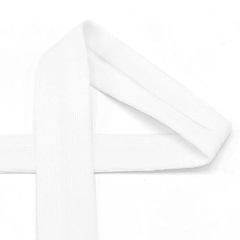 Biais Jersey coton [20 mm] – blanc,  image number 1