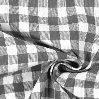 Tissu en coton Vichy - 1 cm – gris, 