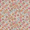 Tissu de décoration Semi-panama Grandes fleurs – nature/rose vif,  thumbnail number 1