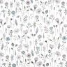 Tissu de décoration Semi-panama dessin de fleurs – écru/noir,  thumbnail number 1
