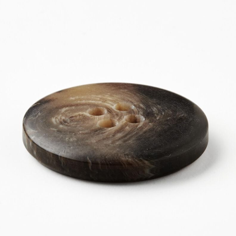 Bouton 4 trous rond   [Ø 25 mm] – marron noir,  image number 3