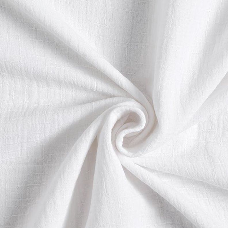 Bambou Tissu double gaze de coton Structure – blanc,  image number 1