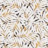 Tissu viscose feuilles de palmier estivales – blanc/moutarde,  thumbnail number 1