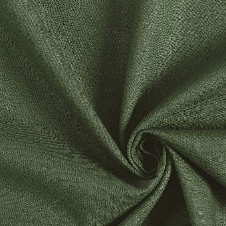 Tissu de lin en ramie m&eacute;lang&eacute;e medium &ndash; vert sapin,  image number 1