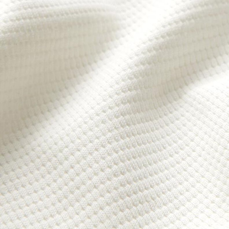 Mini Jersey de coton gaufré uni – blanc,  image number 3