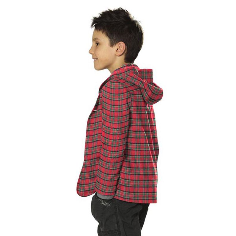 Flanelle coton Carreau écossais Glenside – rouge,  image number 3