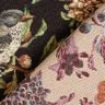 Tissu de décoration Gobelin Fleurs et oiseaux – noir/vert,  thumbnail number 4