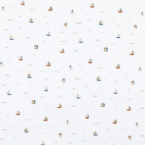 Jersey coton Petits bateaux à voile – écru, 