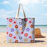 Coton enduit Fleurs joyeuses | Poppy Fabrics – bleu bébé/rose,  thumbnail number 9